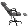 Silla de oficina reclinable cuero sintético gris de vidaXL, Sillas de oficina - Ref: Foro24-349735, Precio: 135,96 €, Descuen...