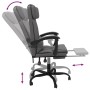 Silla de oficina reclinable cuero sintético gris de vidaXL, Sillas de oficina - Ref: Foro24-349735, Precio: 135,96 €, Descuen...