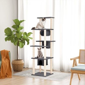 Katzenkratzbaum mit dunkelgrauen Sisalstämmen, 169 cm von vidaXL, Katzenmöbel - Ref: Foro24-171674, Preis: 97,02 €, Rabatt: %