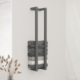 Solid gray pine wood towel rack 23x18x110 cm by vidaXL, Towel racks - Ref: Foro24-822404, Price: 35,09 €, Discount: %