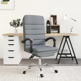 Silla de oficina reclinable con masaje de tela gris claro de vidaXL, Sillas de oficina - Ref: Foro24-349725, Precio: 100,64 €...