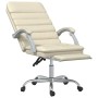 Silla de oficina reclinable masaje cuero sintético color crema de vidaXL, Sillas de oficina - Ref: Foro24-349730, Precio: 91,...