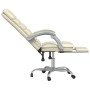 Silla de oficina reclinable masaje cuero sintético color crema de vidaXL, Sillas de oficina - Ref: Foro24-349730, Precio: 91,...