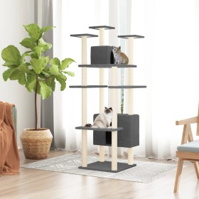 Katzenkratzbaum mit dunkelgrauen Sisalstämmen, 162 cm von vidaXL, Katzenmöbel - Ref: Foro24-171635, Preis: 76,99 €, Rabatt: %