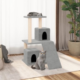 Rascador para gatos con postes de sisal gris claro 82 cm de vidaXL, Mobiliario para gatos - Ref: Foro24-171664, Precio: 41,79...