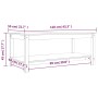 Masse Holz-Zentrum-Tisch Pino 110x55x45 cm von vidaXL, Couchtisch - Ref: Foro24-822272, Preis: 97,09 €, Rabatt: %