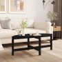 Solid black pine wood coffee table 118x63x45 cm by vidaXL, Coffee table - Ref: Foro24-822321, Price: 53,72 €, Discount: %