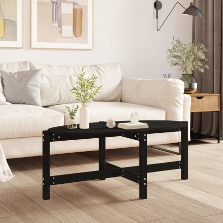 Mesa de centro de madera maciza de pino negro 118x63x45 cm de vidaXL, Mesas de centro - Ref: Foro24-822321, Precio: 53,72 €, ...