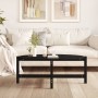 Solid black pine wood coffee table 118x63x45 cm by vidaXL, Coffee table - Ref: Foro24-822321, Price: 53,72 €, Discount: %