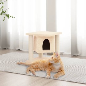 Rascador para gatos con postes de sisal crema 37 cm de vidaXL, Mobiliario para gatos - Ref: Foro24-171654, Precio: 33,99 €, D...