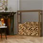 Stange für Leine Holz Masse Pino Braun Honig 100x25x100 cm von vidaXL, Zubehör für Taschen und Brennholzhalter - Ref: Foro24-...