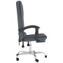 Silla de oficina reclinable con masaje terciopelo gris oscuro de vidaXL, Sillas de oficina - Ref: Foro24-349663, Precio: 121,...