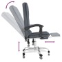 Silla de oficina reclinable con masaje terciopelo gris oscuro de vidaXL, Sillas de oficina - Ref: Foro24-349663, Precio: 121,...