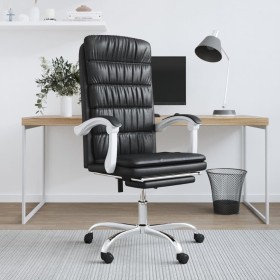 Black synthetic leather reclining office chair by vidaXL, Office chairs - Ref: Foro24-349653, Price: 88,05 €, Discount: %