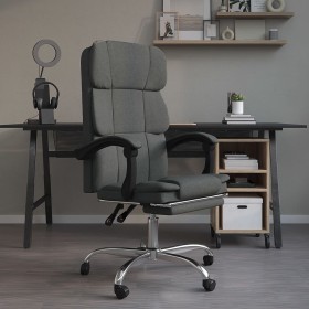 Silla de oficina reclinable de tela gris oscuro de vidaXL, Sillas de oficina - Ref: Foro24-349628, Precio: 136,99 €, Descuent...