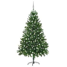 Pre-lit Christmas tree with lights and green balls 210 cm by vidaXL, Christmas trees - Ref: Foro24-3077728, Price: 212,39 €, ...