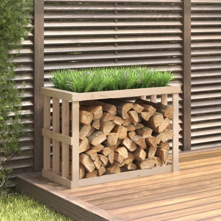 Outdoor firewood holder solid pine wood 108x52x74 cm by vidaXL, Firewood bags and holders - Ref: Foro24-822631, Price: 78,99 ...