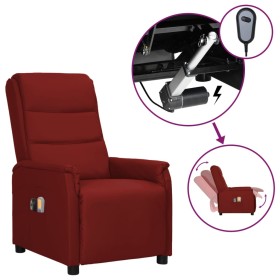 Sillón de masaje eléctrico cuero sintético rojo tinto de vidaXL, Sillones de masaje eléctricos - Ref: Foro24-3098609, Precio:...