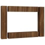 TV furniture set 10 pieces oak brown plywood by vidaXL, TV Furniture - Ref: Foro24-3120250, Price: 443,92 €, Discount: %