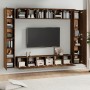 TV furniture set 10 pieces oak brown plywood by vidaXL, TV Furniture - Ref: Foro24-3120250, Price: 443,92 €, Discount: %