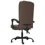 Silla de oficina reclinable masaje cuero sintético marrón de vidaXL, Sillas de oficina - Ref: Foro24-349668, Precio: 131,22 €...