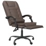 Silla de oficina reclinable masaje cuero sintético marrón de vidaXL, Sillas de oficina - Ref: Foro24-349668, Precio: 131,22 €...