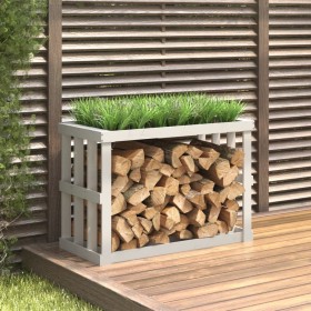 Unterstützung für Outdoor Lein Wood Pine Weiß 108x52x74 cm von vidaXL, Brennholztaschen und -halter - Ref: Foro24-822632, Pre...