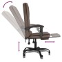 Silla de oficina reclinable masaje cuero sintético marrón de vidaXL, Sillas de oficina - Ref: Foro24-349668, Precio: 131,22 €...