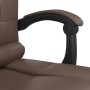 Silla de oficina reclinable masaje cuero sintético marrón de vidaXL, Sillas de oficina - Ref: Foro24-349668, Precio: 131,22 €...