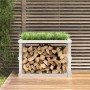 Unterstützung für Outdoor Lein Wood Pine Weiß 108x52x74 cm von vidaXL, Brennholztaschen und -halter - Ref: Foro24-822632, Pre...