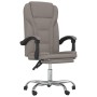 Silla de oficina reclinable de tela gris taupé de vidaXL, Sillas de oficina - Ref: Foro24-349693, Precio: 113,52 €, Descuento: %