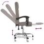 Silla de oficina reclinable de tela gris taupé de vidaXL, Sillas de oficina - Ref: Foro24-349693, Precio: 113,52 €, Descuento: %