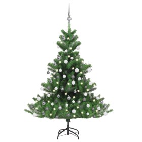 Nordmann fir Christmas tree with LEDs and green balls 120 cm by vidaXL, Christmas trees - Ref: Foro24-3077730, Price: 106,96 ...