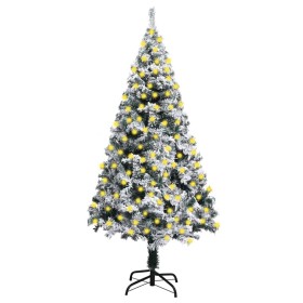 Grüner künstlicher Weihnachtsbaum mit Lichtern und Schnee 240 cm von vidaXL, Weihnachtsbäume - Ref: Foro24-3077769, Preis: 20...