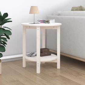 Solid white pine wood coffee table Ø55x60 cm by vidaXL, Coffee table - Ref: Foro24-822353, Price: 65,99 €, Discount: %