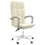 Cream synthetic leather reclining office chair by vidaXL, Office chairs - Ref: Foro24-349642, Price: 84,99 €, Discount: %