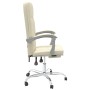 Cream synthetic leather reclining office chair by vidaXL, Office chairs - Ref: Foro24-349642, Price: 84,99 €, Discount: %