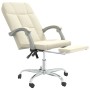 Cream synthetic leather reclining office chair by vidaXL, Office chairs - Ref: Foro24-349642, Price: 84,99 €, Discount: %