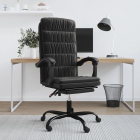 Silla de oficina reclinable terciopelo negro de vidaXL, Sillas de oficina - Ref: Foro24-349652, Precio: 119,10 €, Descuento: %