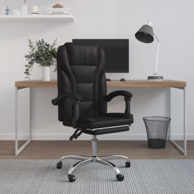 Black synthetic leather reclining office chair by vidaXL, Office chairs - Ref: Foro24-349697, Price: 98,17 €, Discount: %