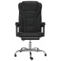 Silla de oficina reclinable cuero sintético negro de vidaXL, Sillas de oficina - Ref: Foro24-349697, Precio: 98,17 €, Descuen...