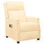 Sillón de masaje eléctrico cuero sintético crema de vidaXL, Sillones de masaje eléctricos - Ref: Foro24-3098488, Precio: 235,...