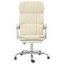 Silla de oficina reclinable cuero sintético crema de vidaXL, Sillas de oficina - Ref: Foro24-349632, Precio: 90,21 €, Descuen...