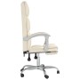 Silla de oficina reclinable cuero sintético crema de vidaXL, Sillas de oficina - Ref: Foro24-349632, Precio: 90,21 €, Descuen...