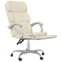 Silla de oficina reclinable cuero sintético crema de vidaXL, Sillas de oficina - Ref: Foro24-349632, Precio: 90,21 €, Descuen...