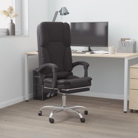 Silla de oficina reclinable masaje cuero sintético negro de vidaXL, Sillas de oficina - Ref: Foro24-349677, Precio: 130,99 €,...