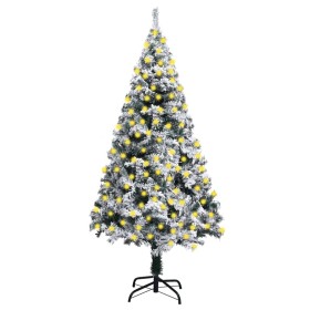 Árbol de Navidad artificial con LEDs y nieve verde 210 cm de vidaXL, Arboles de navidad - Ref: Foro24-3077768, Precio: 130,49...