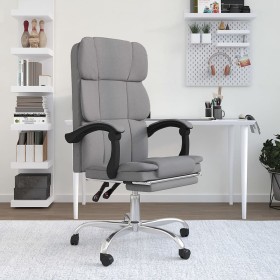 Silla de oficina reclinable de tela gris claro de vidaXL, Sillas de oficina - Ref: Foro24-349627, Precio: 115,99 €, Descuento: %