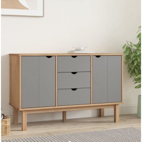 OTTA solid pine wood sideboard in brown and grey 113.5x43x73 cm by vidaXL, Sideboards - Ref: Foro24-348592, Price: 195,99 €, ...