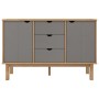 OTTA solid pine wood sideboard in brown and grey 113.5x43x73 cm by vidaXL, Sideboards - Ref: Foro24-348592, Price: 187,32 €, ...